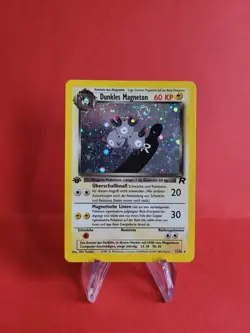 Pokemon Card/Card - Dark Magneton 11/82 Rocket Swirl Holo 1st Edition VG-Exc- - Image 1