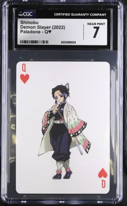 Demon Slayer Playing Card - Shinobu Kocho (Queen of Hearts) CGC 7 - Image 1