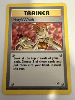 LP Misty’s Wrath Gym Heroes Pokemon Trainer Card TCG WOTC UK 114/132 - Image 1