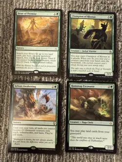 MTG Magic The Gathering Green Rares Lot 4x Hour of Promise Ramunap Excavator - Image 1