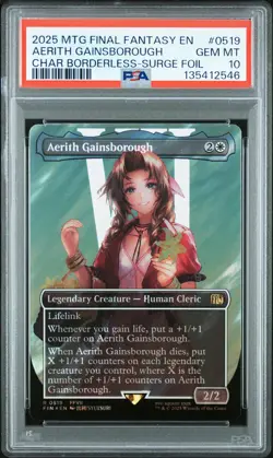 2025 MTG FINAL FANTASY #0519 AERITH GAINSBOROUGH PSA 10 - Image 1
