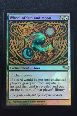 Magic The Gathering MTG WHEEL OF SUN AND MOON FOIL Shadowmoor LP Lightly Played - Image 1