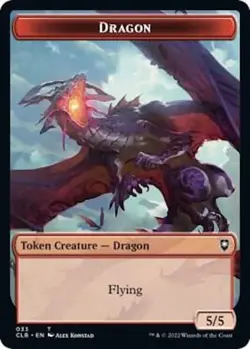 Gold / Dragon - Token - NM - Battle for Baldur's Gate - Image 1