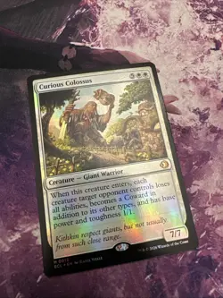 MTG Curious Colossus Foil Mythic ECL Lorwyn Eclipsed 0012 NM - Image 1