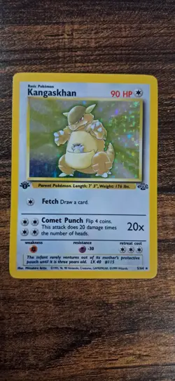 1st Edition Kangaskhan 05/64 Jungle Holo Pokemon Card TCG - Image 1