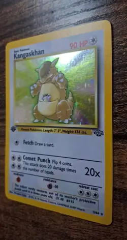 1st Edition Kangaskhan 05/64 Jungle Holo Pokemon Card TCG - Image 3
