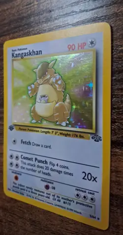 1st Edition Kangaskhan 05/64 Jungle Holo Pokemon Card TCG - Image 4