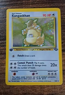 1st Edition Kangaskhan 05/64 Jungle Holo Pokemon Card TCG - Image 5