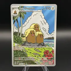 Pokemon TCG Alolan Dugtrio 208/191 Surging Sparks Illustration Rare Card - Image 1