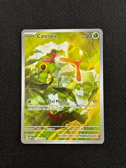 Pokemon TCG Caterpie 172/165 - Illustration Rare - Scarlet & Violet 151 NM - Image 1