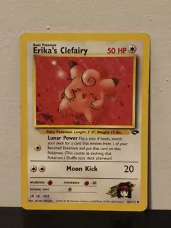 2000 Pokemon Gym Challenge Erika's Clefairy Unlimited #40/132 HP - Image 1