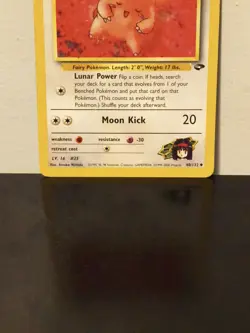 2000 Pokemon Gym Challenge Erika's Clefairy Unlimited #40/132 HP - Image 3