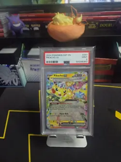 2024 Pokemon Surging Sparks PIKACHU EX 57/191 PSA 9 MINT - Image 1
