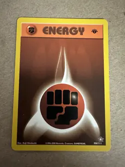 Pokemon Neo Genesis 1st Edition Fighting Energy 106/111 - Image 1