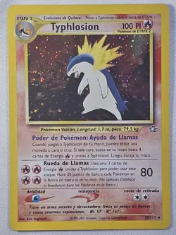 Typhlosion HOLO 18/111 - Neo Genesis - VINTAGE Pokemon 2000 - Swirl 🍥 - Image 1