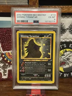2002 Pokemon Neo Destiny Holo Shining Tyranitar #113/105 new slab PSA 6 - Image 1
