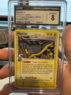 Mantine 2006 Pokemon EX Dragon Frontiers Holo Stamp Rare CgC 8 - Image 1