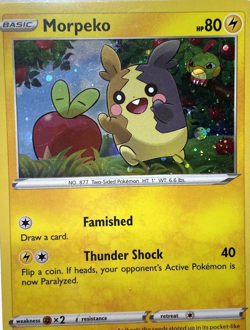 Pokemon TCG Morpeko SWSH Black Star Promo SWSH031 Holo Near Mint Free Ship! - Image 3