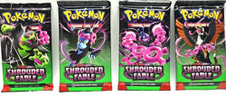 4 X Pokemon: Scarlet & Violet Shrouded Fable Booster Pack Art Set (sealed) - Image 1