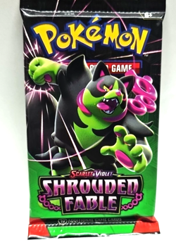 4 X Pokemon: Scarlet & Violet Shrouded Fable Booster Pack Art Set (sealed) - Image 3