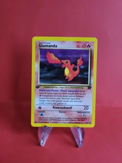 Pokemon Karten Sammlung Starter Glumanda 1. Edition Rocket - Excellent+ - Image 1