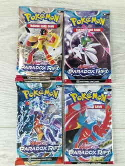Pokemon TCG Paradox Rift : 4 Sealed Booster Packs : Art Set (One of Each Design) - Image 1