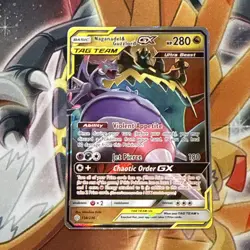 Pokemon Cosmic Eclipse Naganadel & Guzzlord GX 158/236 Ultra Rare Holo NM - Image 1
