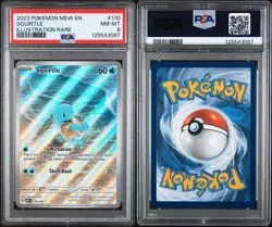 2023 POKEMON MEW EN 151 SQUIRTLE #170 ILLUSTRATION RARE PSA 8 NM-MT - Image 1