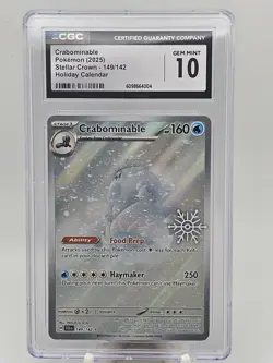 2025 Pokemon Holiday Calendar Crabominable CGC GM 10 - Image 1