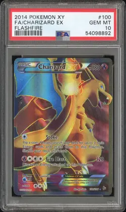 2014 Pokemon XY Flashfire Charizard EX Full Art 100/106 - PSA 10 GEM MINT - Image 1