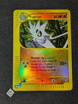Pupitar 56/147 - Aquapolis Reverse Holo Uncommon Pokemon TCG HP - Image 1