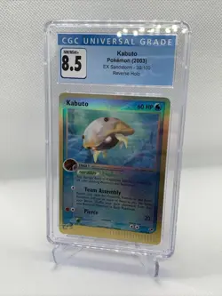 Pokemon TCG EX Sandstorm Reverse Holo Kabuto 39/100 Graded CGC 8.5 NM/Mint+ - Image 1