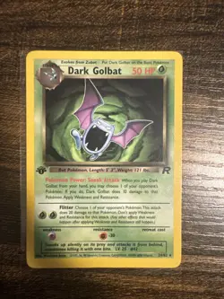 Dark Golbat 24/82 Team Rocket Regular 1st Edition Pokemon TCG - Image 1