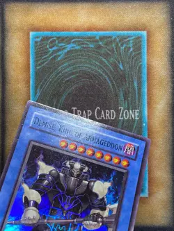 Yugioh Demise, King of Armageddon SOI-EN035 Super Rare 1st Ed DAMAGED - Image 4