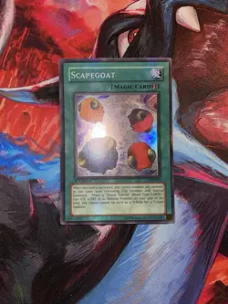 Yugioh! Scapegoat SDJ-041 Super Rare 1st Edition Light Play - Image 1