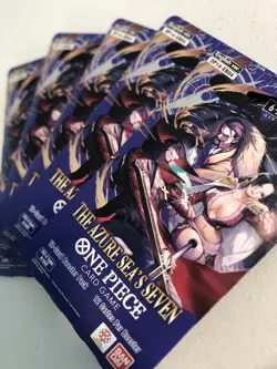 One Piece TCG: The Azure Sea's Seven Sleeved Booster OP-14 English. Lot of 5 - Image 1