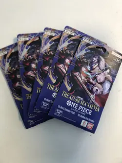 One Piece TCG: The Azure Sea's Seven Sleeved Booster OP-14 English. Lot of 5 - Image 2