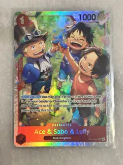 Ace & Sabo & Luffy OP13-007 One Piece TCG English - SR Foil NM - Image 1