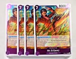 OP04-072 Mr.5(Gem) - Rare - Kingdoms of Intrigue One Piece CCG x4 Playset NM Eng - Image 1
