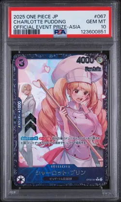 PSA 10 One Piece Charlotte Pudding Flagship OP08-067 For Asia JAPANESE GEM 💎 - Image 1