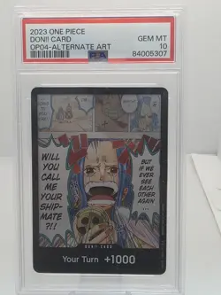 Don!! Card Alternate Art 2023 One Piece Kingdoms Of Intrigue OP-04 # PSA 10 - Image 1