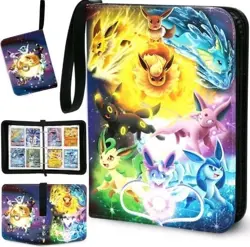 Card Binder Pokemon Cards Binder Holder Fits 400 Cards w/ 50 Removable Sleeves - Image 1