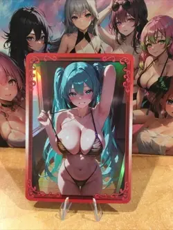 Waifu CCG Goddess Story Double Sided Anime Card Waifu Card Holo Hatsune Miku - Image 1