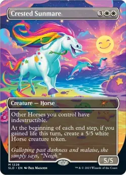 MTG English Crested Sunmare NM Foil Secret Lair - Image 1