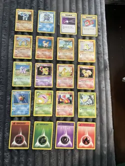 Base Set Pokemon Card Lot Of 20 NM/MP - Image 1