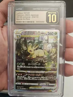 CGC 10 Pristine Leafeon VSTAR 210/172 SAR VSTAR Universe s12a Pokemon Card - Image 1