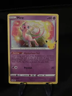 Pokemon TCG Mew Celebrations Holo Rare Card 011/025 - Image 1