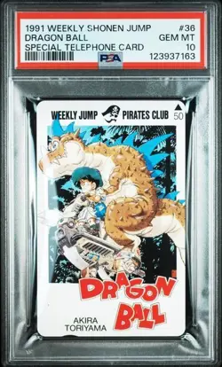 PSA 10 Dragon Ball #36 Special Telephone card Weekly Jump Son Gohan Kid Japanese - Image 2