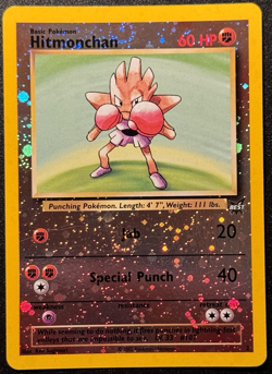 Hitmonchan WoTC Best of Game Promo 2 Pokemon Card Reverse Holo Swirls Near Mint - Image 1