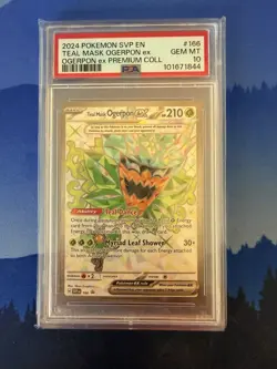 Teal Mask Ogerpon ex 166 Sv: Scarlet & Violet Promo Cards Holo PSA 10 - Image 1